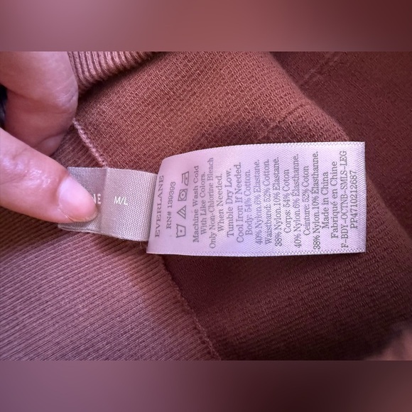 Everlane Leggings Womens M/L Lilac Purple Seamless Ribbed Lounge yoga gym - Picture 14 of 15